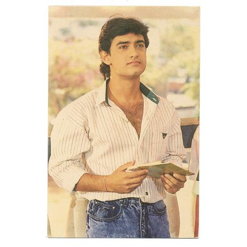 Aamir Khan * Vintage Bollywood Postcard *