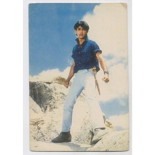 Aamir Khan * Vintage Bollywood Postcard *