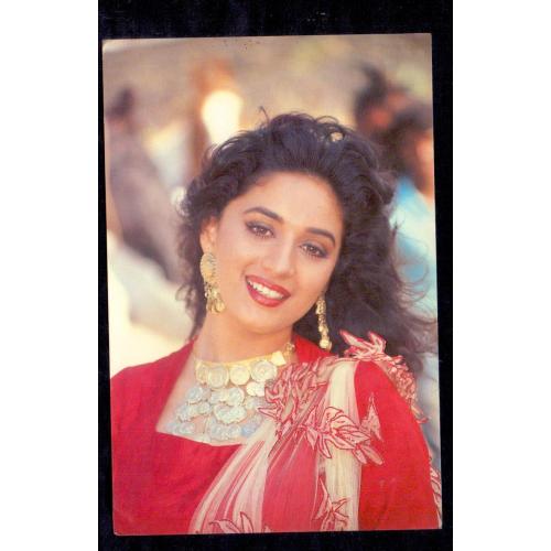 Madhuri Dixit * Vintage Bollywoord Postcard * (BEAUTY) (A10)
