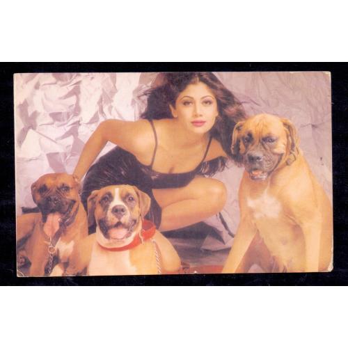 Shilpa Shetty * Vintage Bollywoord Postcard * (Twins) (A10)