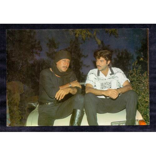 SalmaJackie Shroff and Anil Kapoor Agha * Vintage Bollywoord Postcard * (BEAUTY)  (A10)