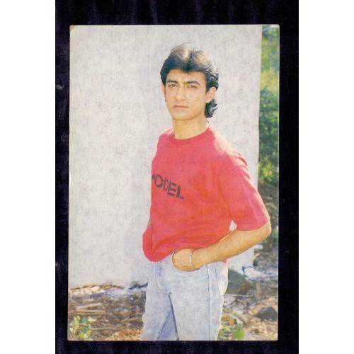 Aamir Khan * Vintage Bollywoord Postcard * (Fancy) (A10)
