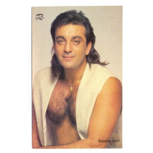 Sanjay Dutt * Vintage Bollywoord Postcard * (RUBY) (A9)