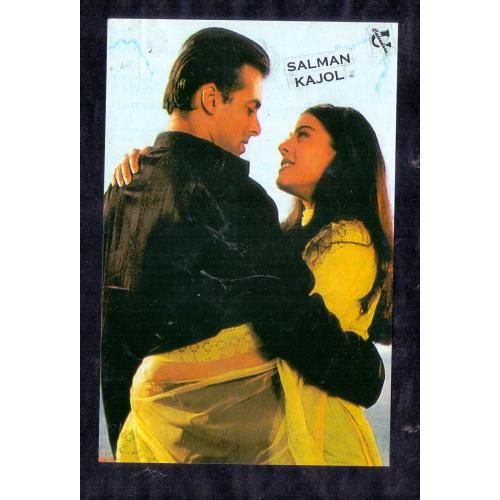 Kajol Devgan and Jugal Hansraj * Vintage Bollywoord Postcard * (Universal) (A10)