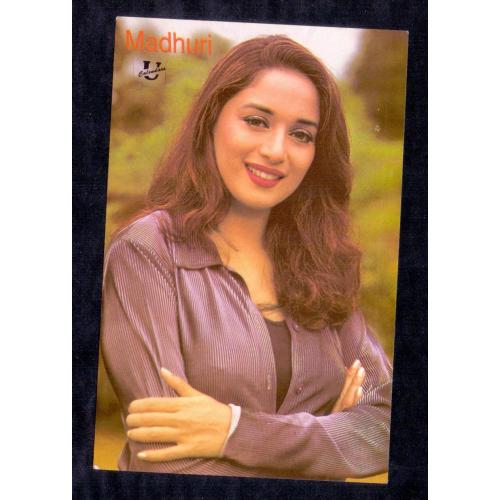 Madhuri Dixit  * Vintage Bollywoord Postcard * (UNIVERSAL) (A5)