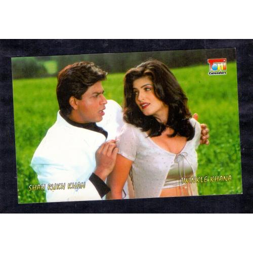 Twinkle Khanna and Shahrukh Khan * Vintage Bollywoord Postcard * (Toni) (A10)