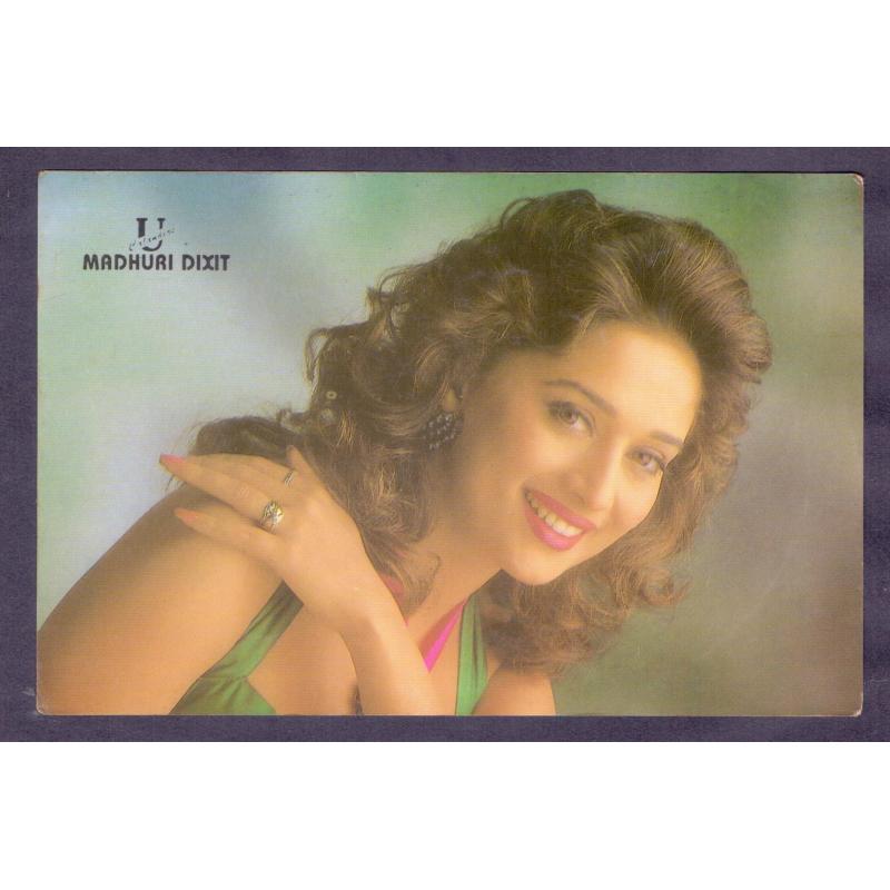 Madhuri Dixit * Vintage Bollywoord Postcard * (Universal) (A8)