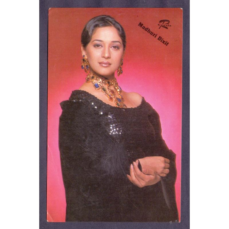 Madhuri Dixit * Vintage Bollywoord Postcard * (Ruby) (A8)