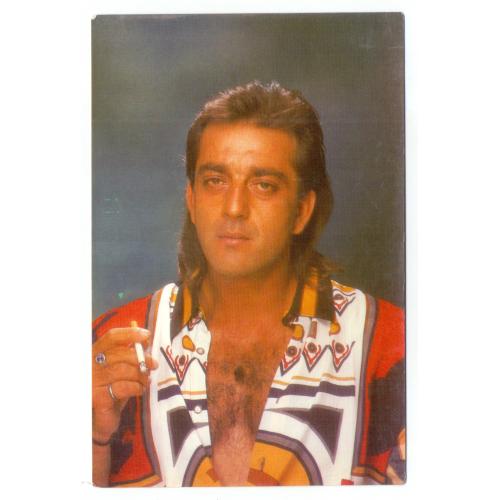 Sanjay Dutt  * Vintage Bollywoord Postcard * (RUBY) (A8)